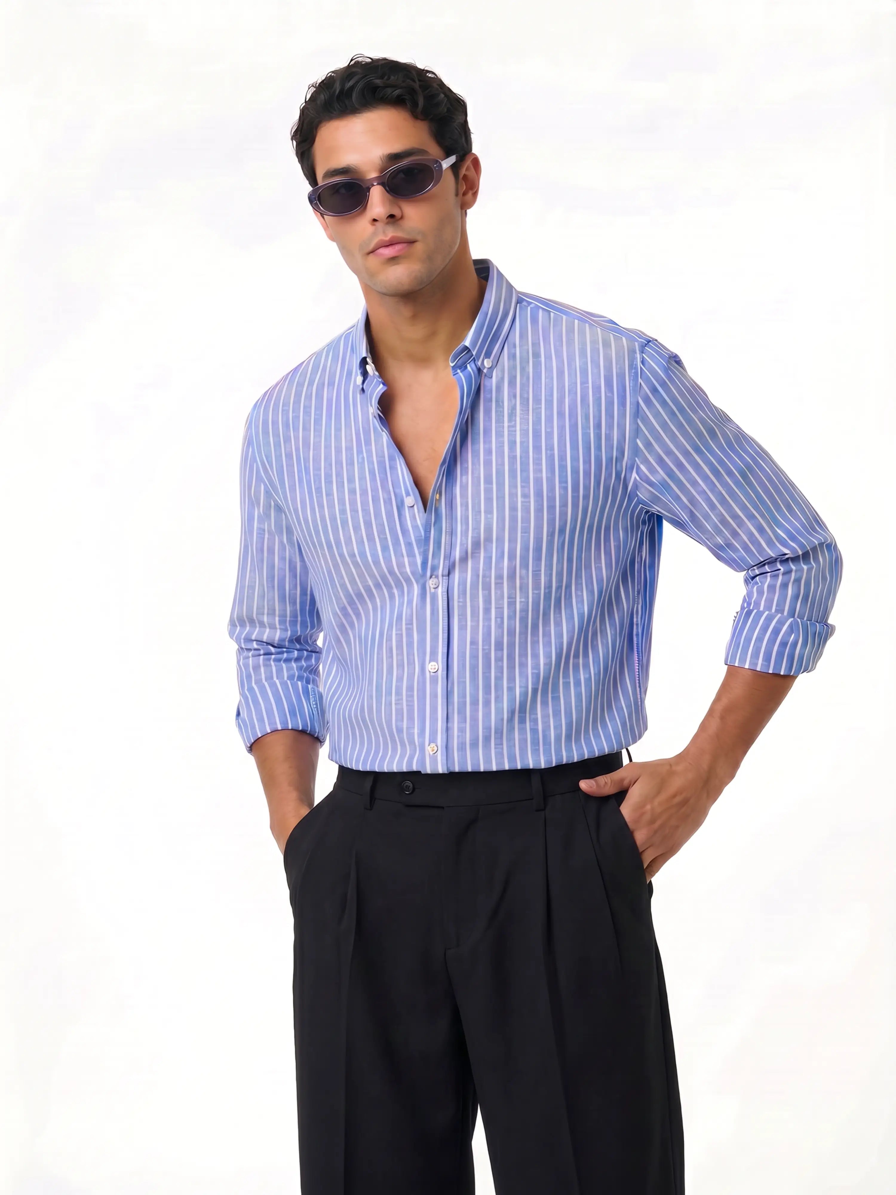 Oxford Shirt - Coastal Blue Stripe