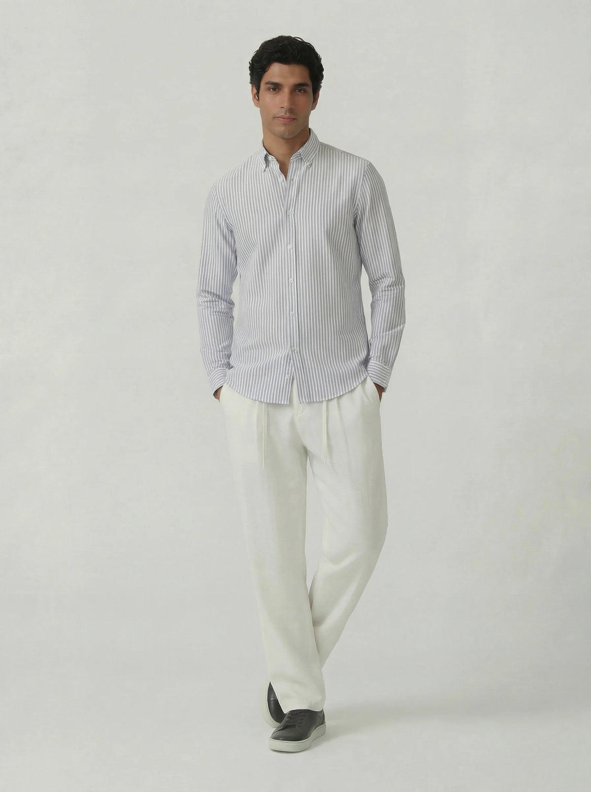 Old Money Wide Leg Trouser - White