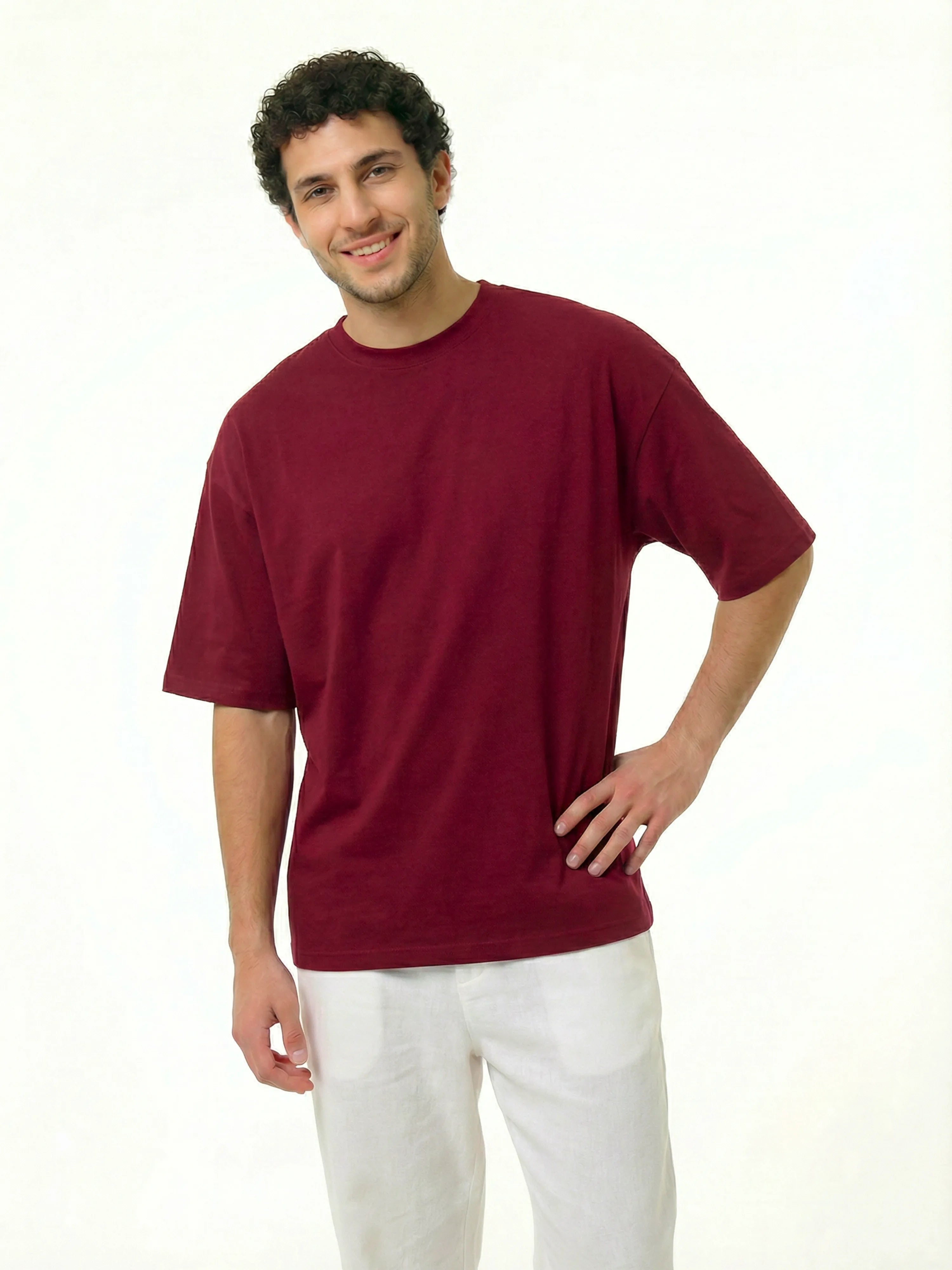 Oversized T-shirt - Deep Red