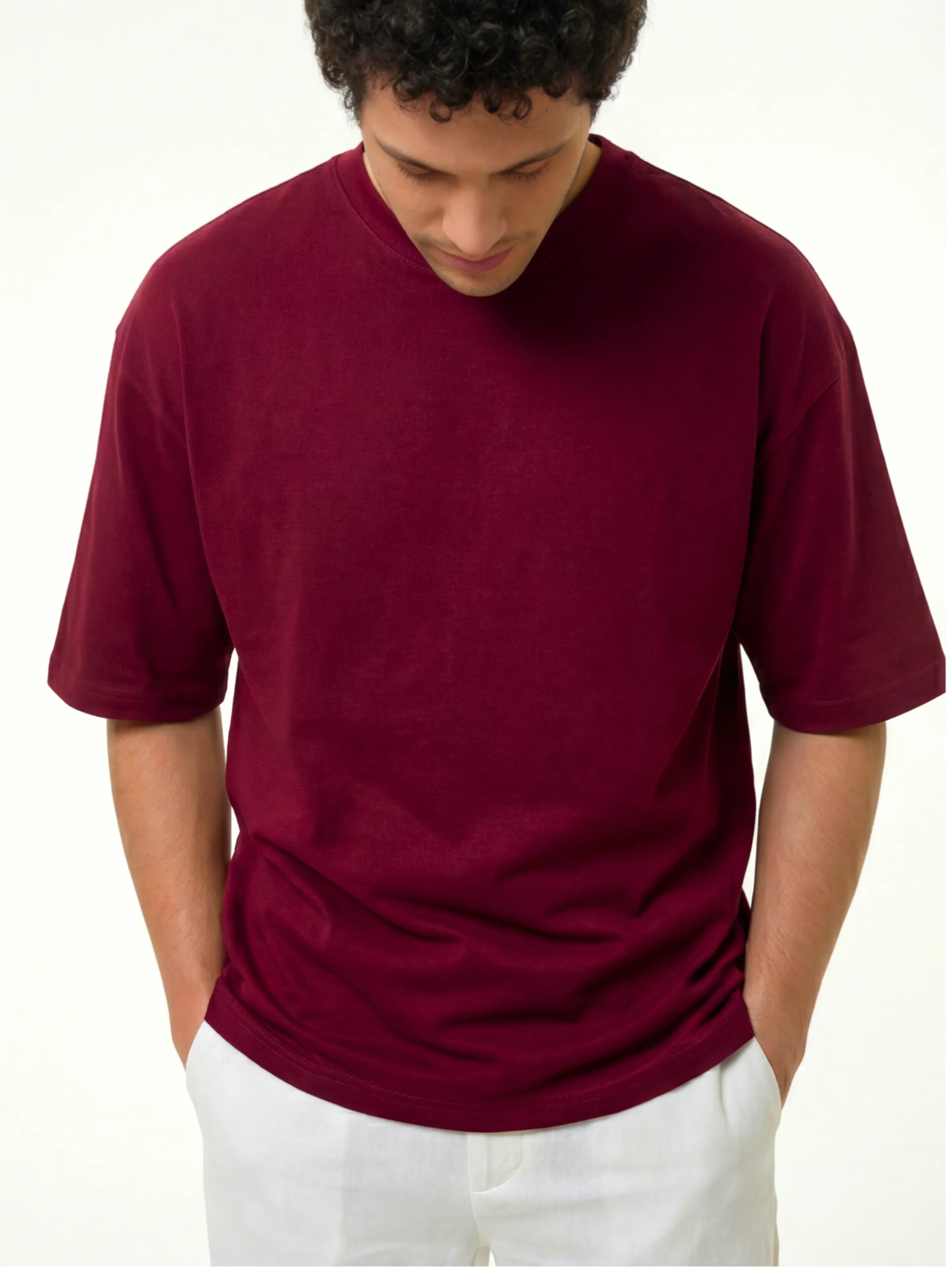 Oversized T-shirt - Deep Red