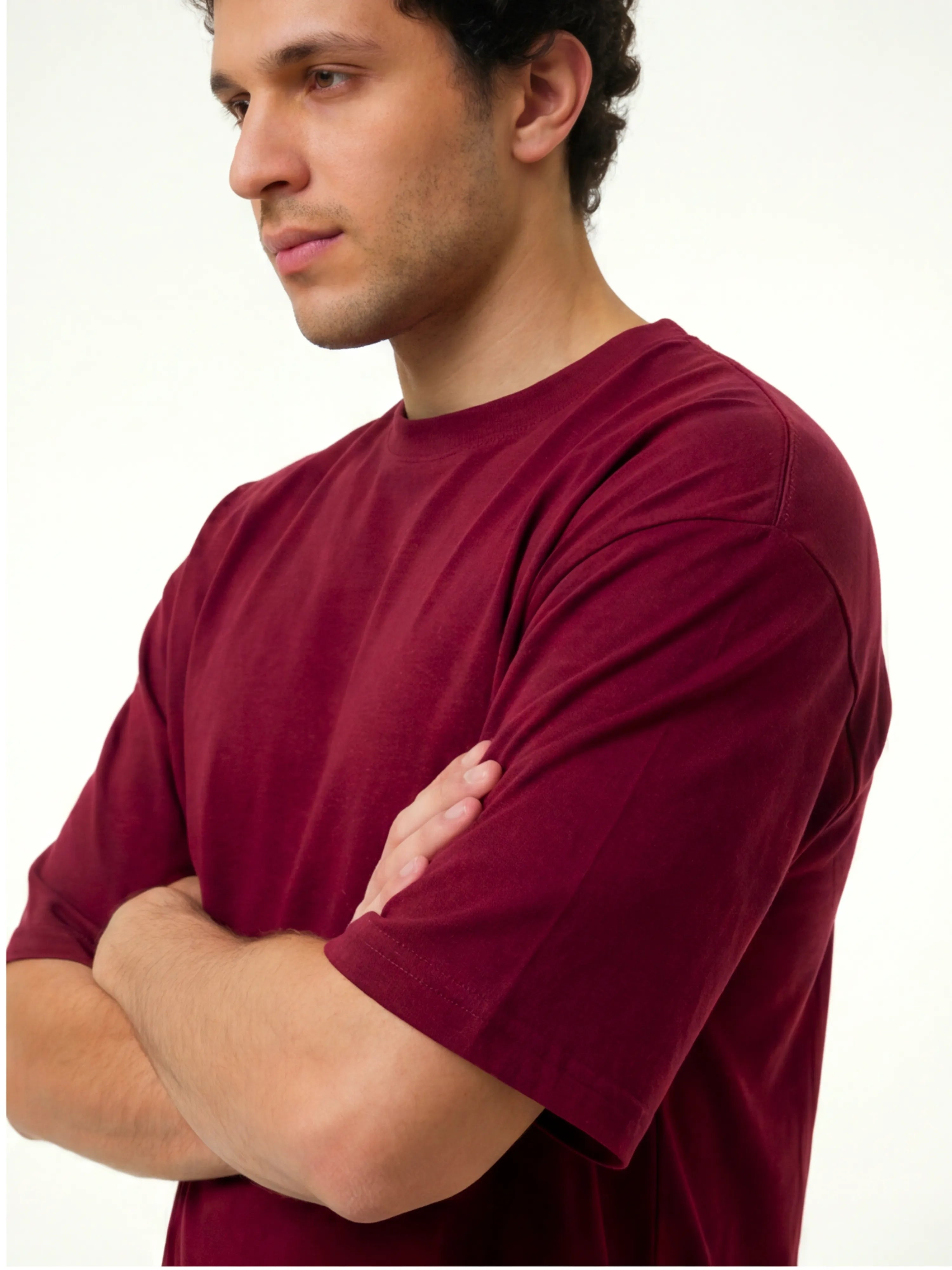 Oversized T-shirt - Deep Red – Tuxes