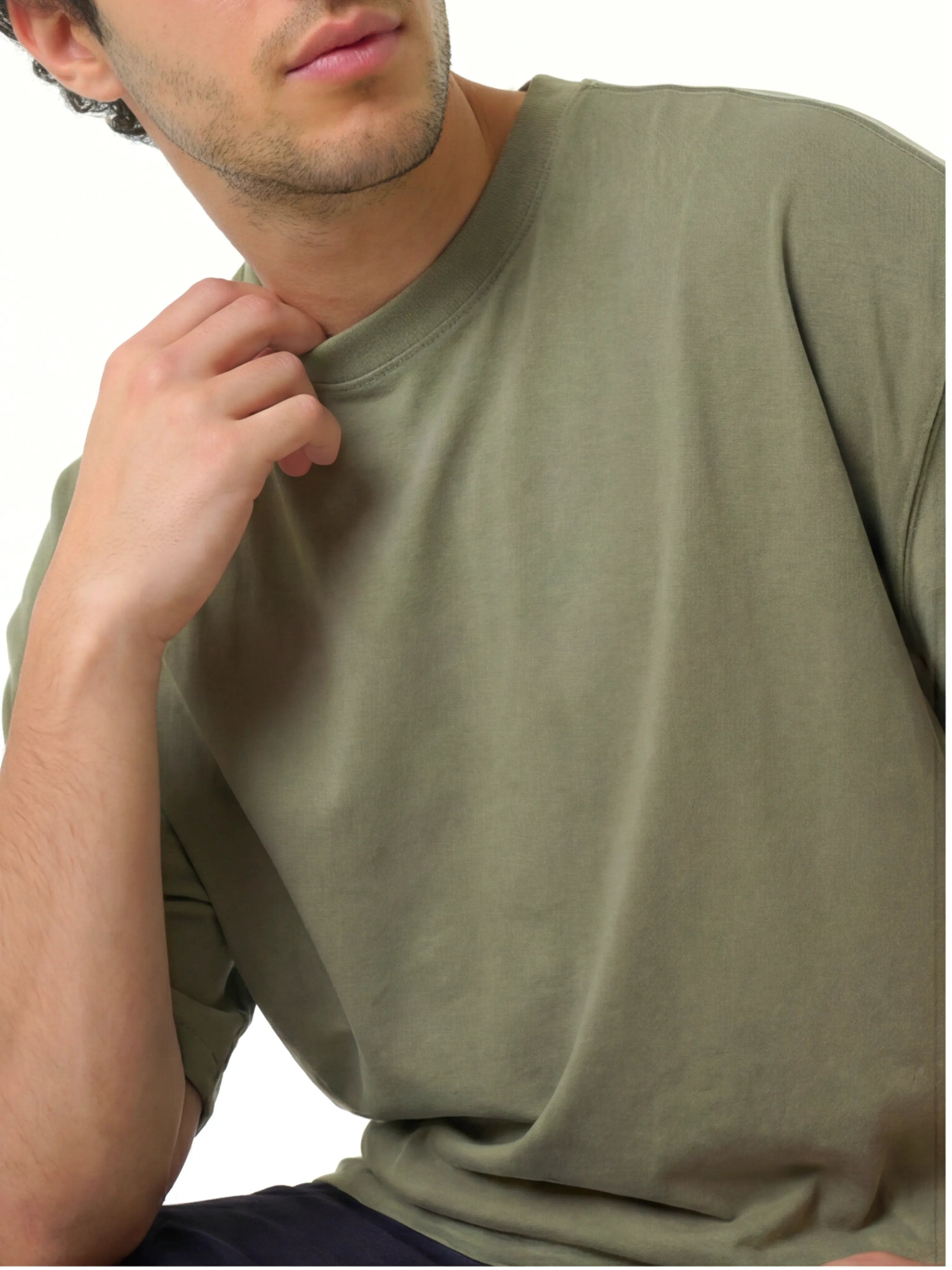 Oversized T-shirt - Muted Olive