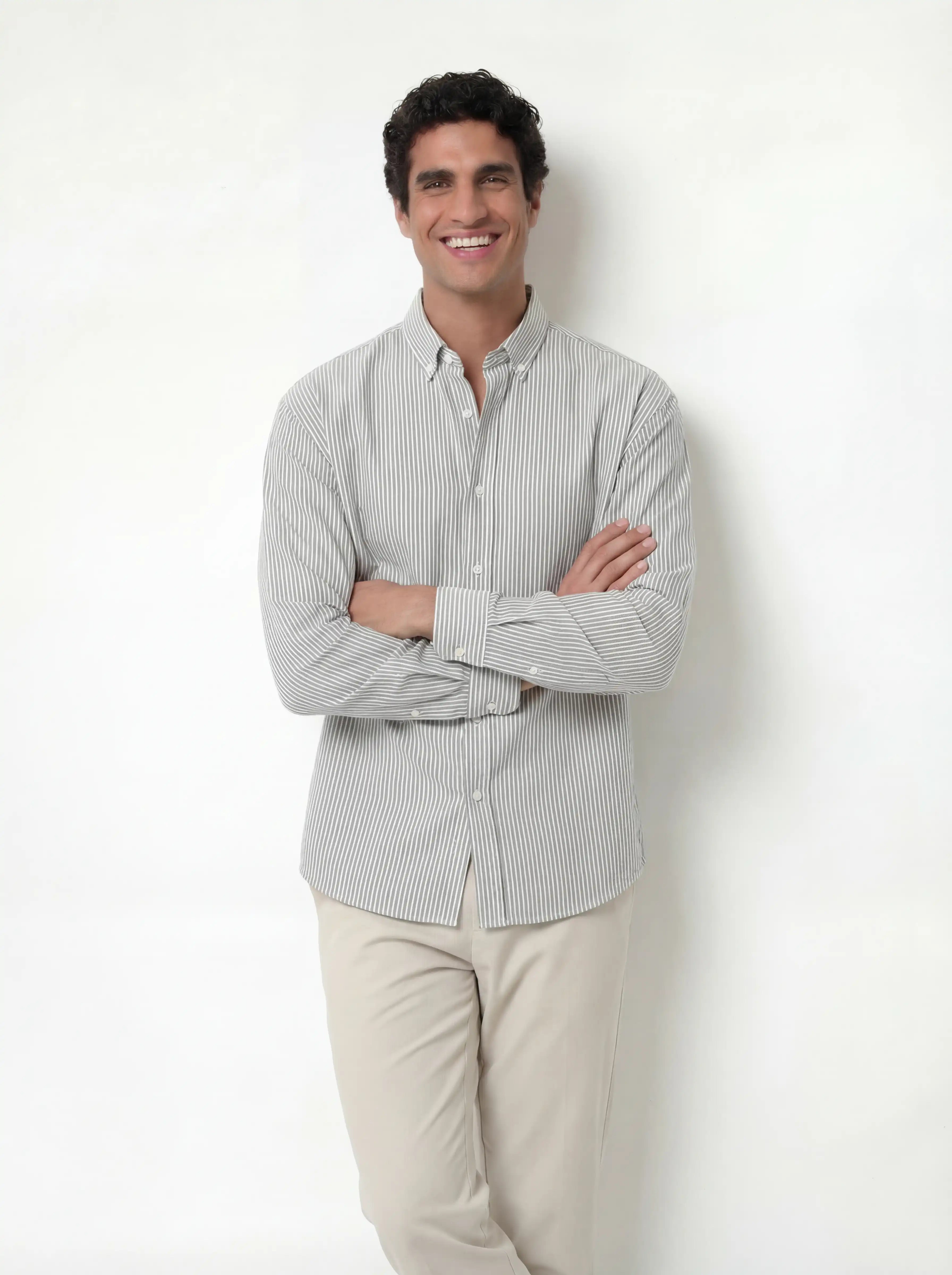 Oxford Shirt - Grey Stripe