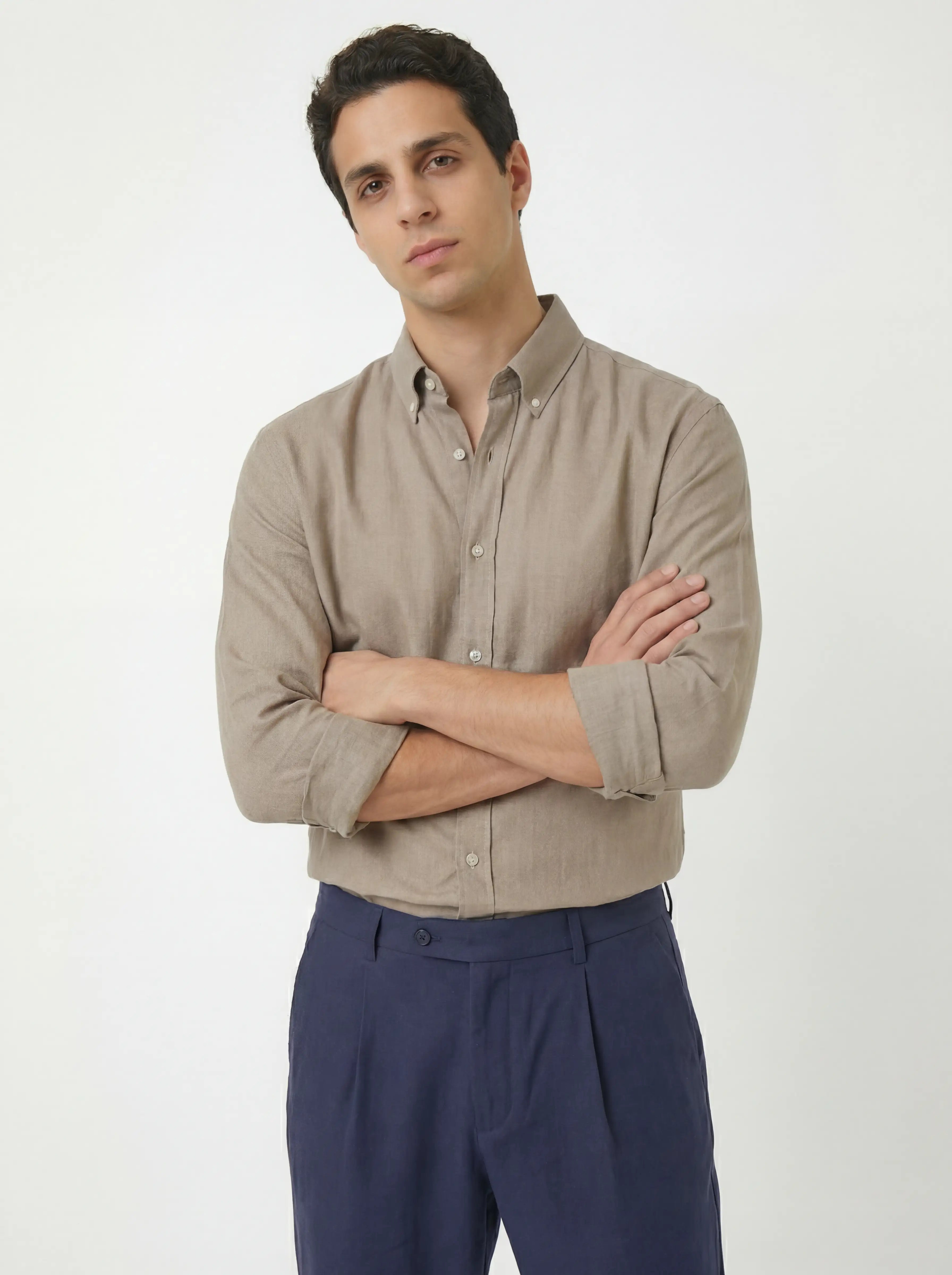 Oxford Shirt - Stone Beige