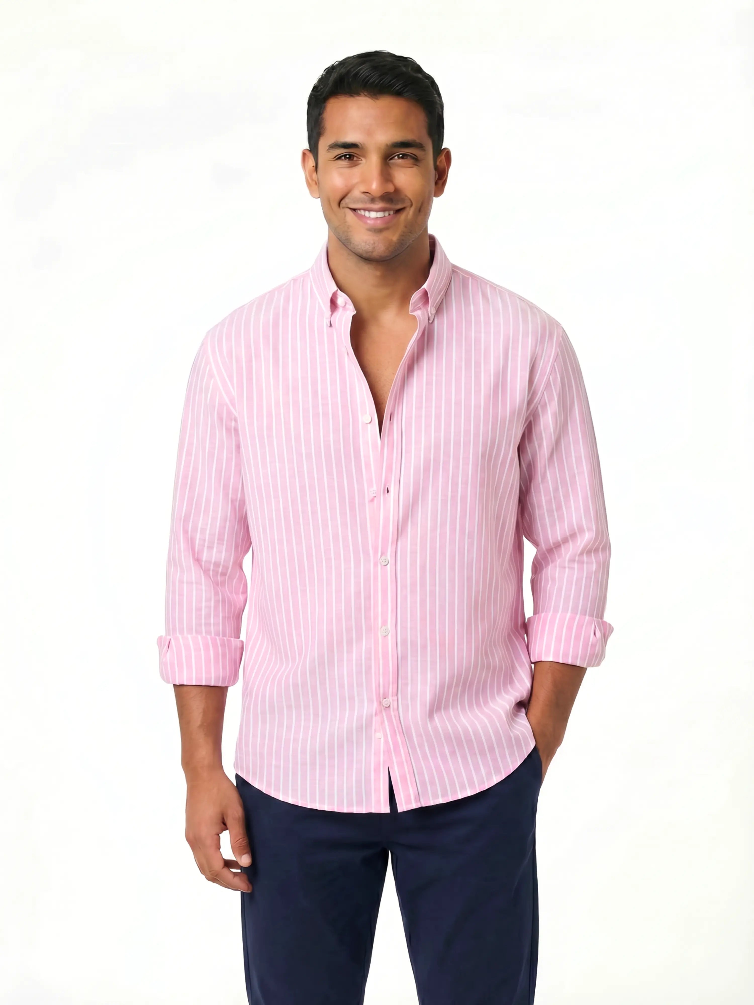Oxford Shirt – signature Pink Stripe