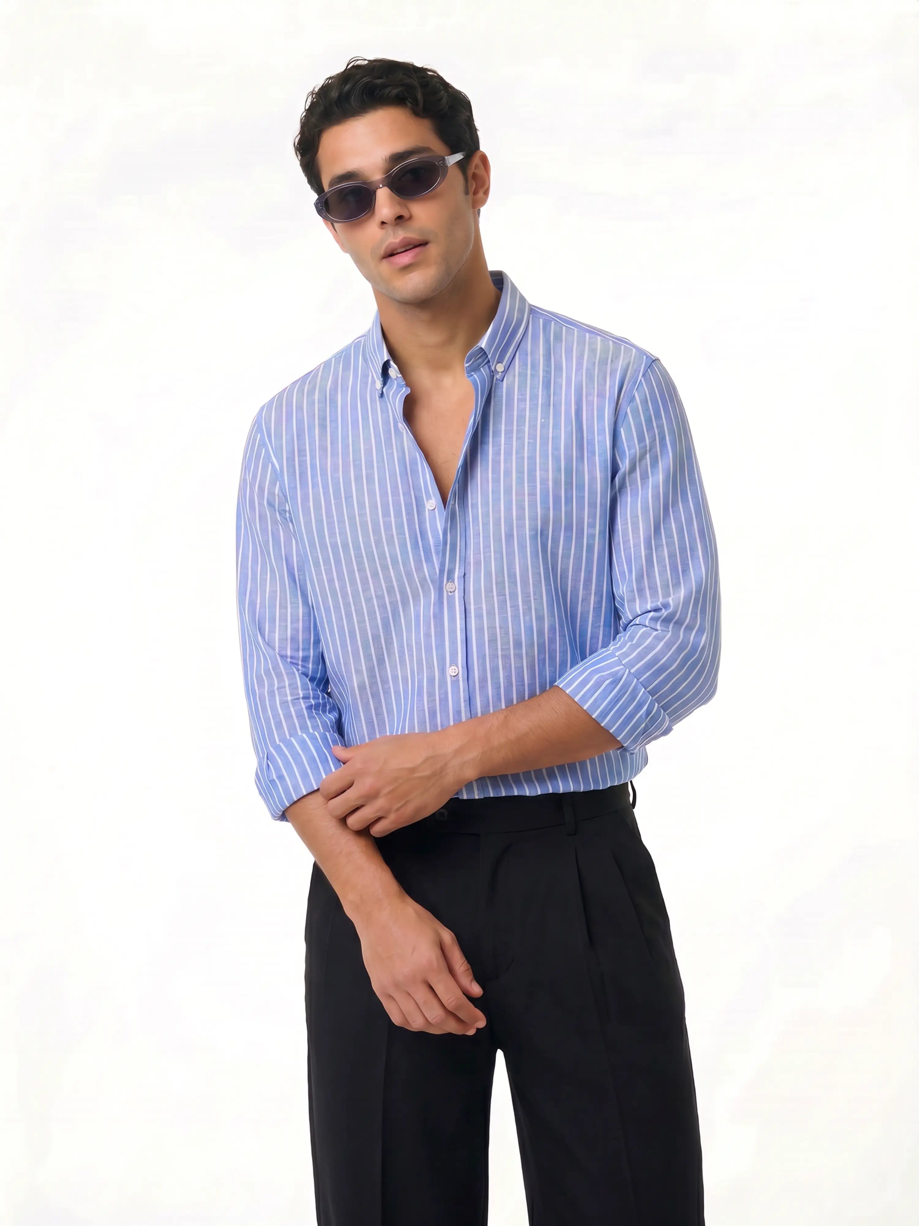Oxford Shirt - Coastal Blue Stripe