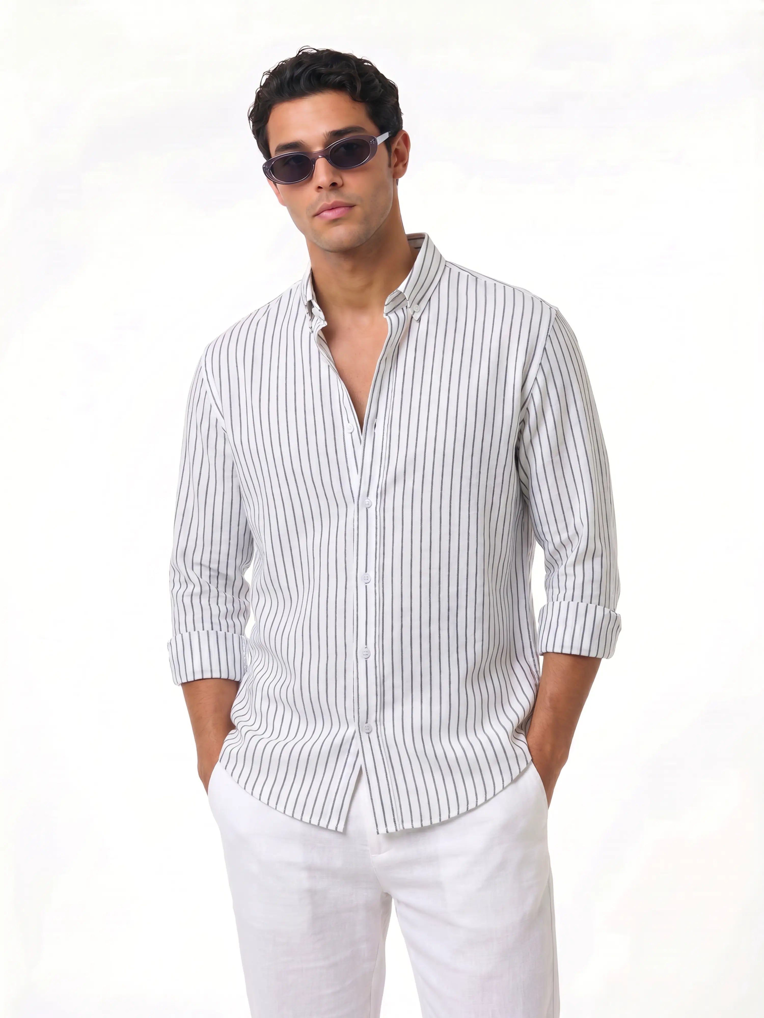 Oxford Shirt – Graphite Stripe