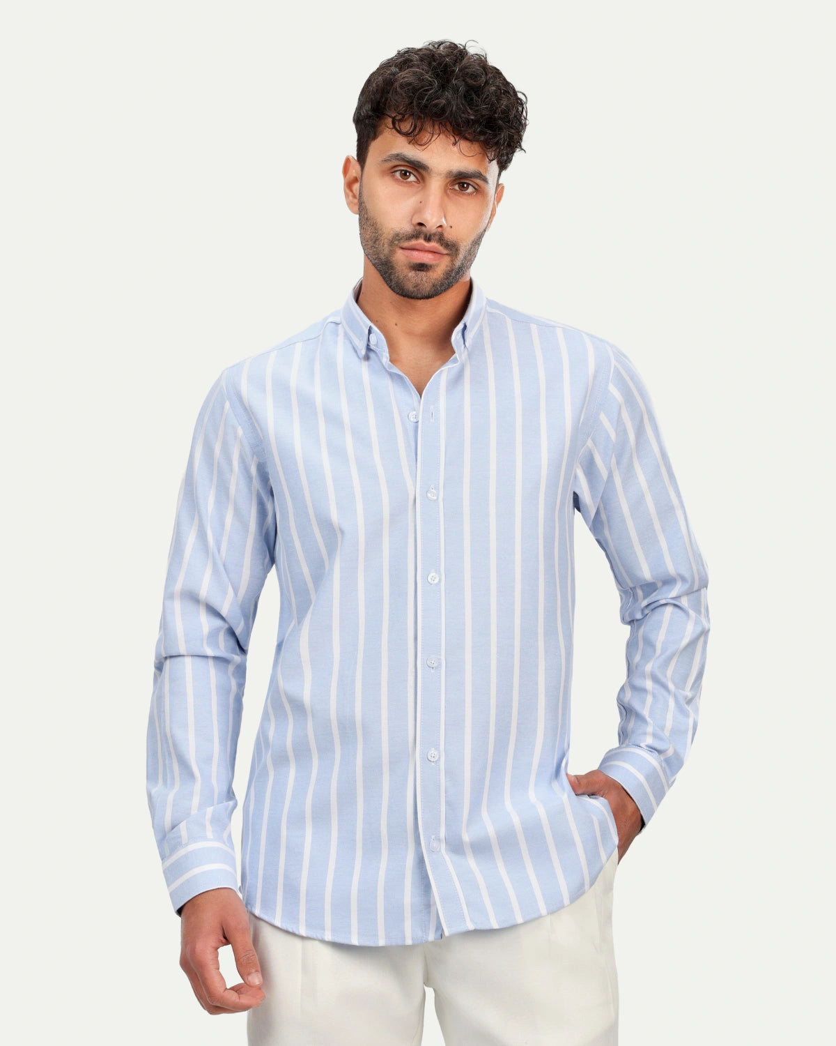 Oxford Shirt – Sky Blue Signature Stripe