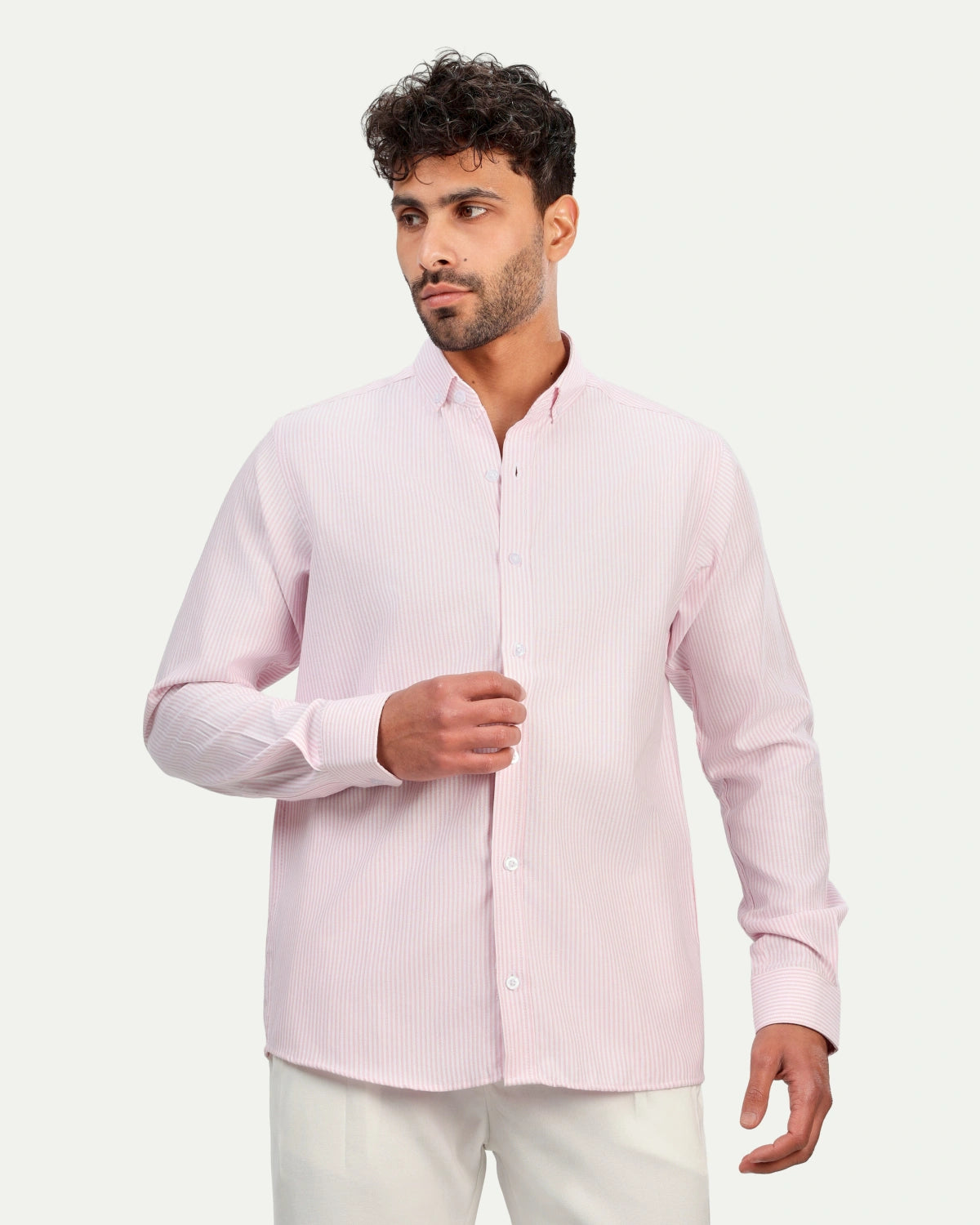 Oxford Shirt – Soft Pink Stripe