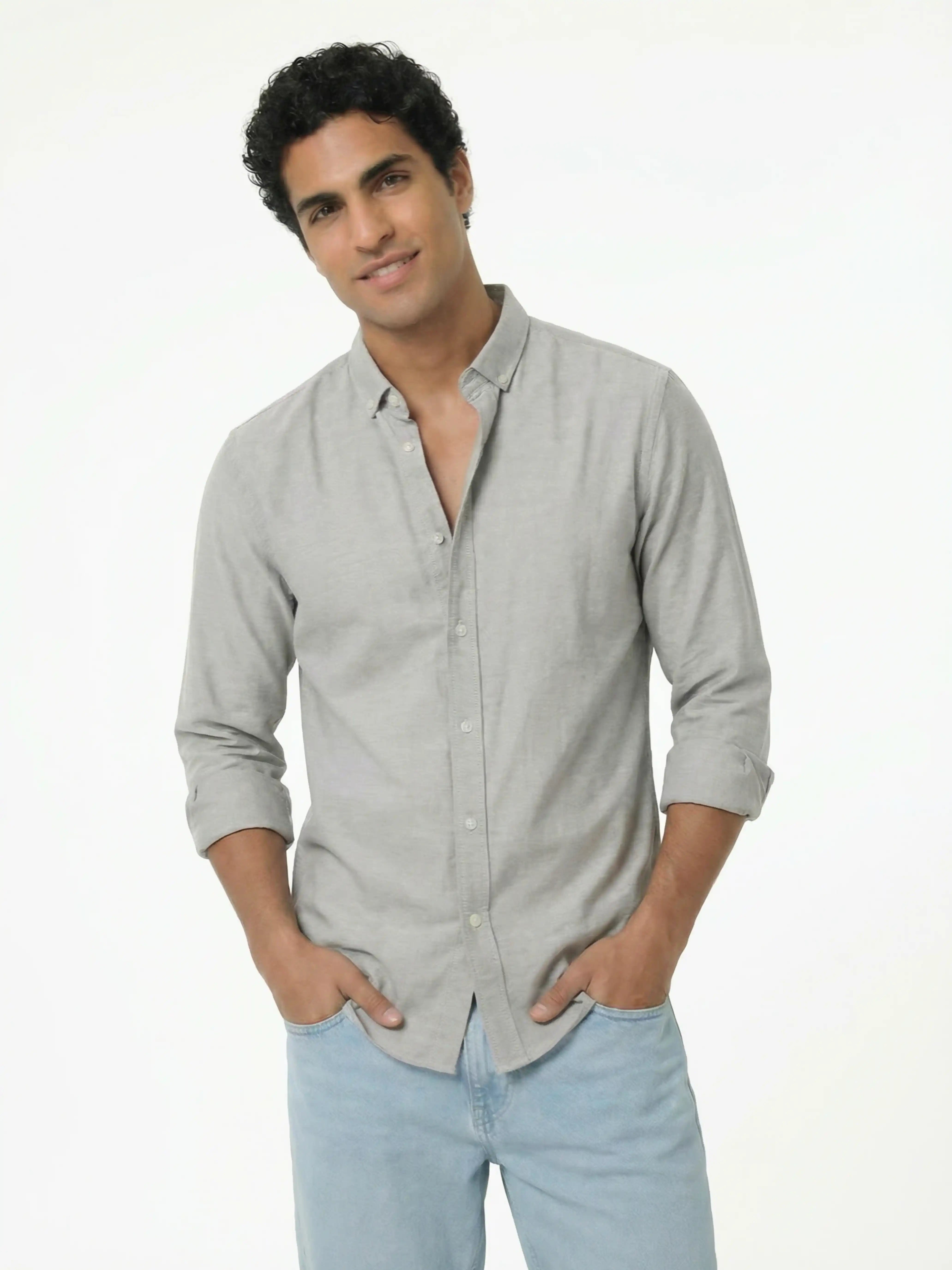 Oxford Shirt - Stone Grey