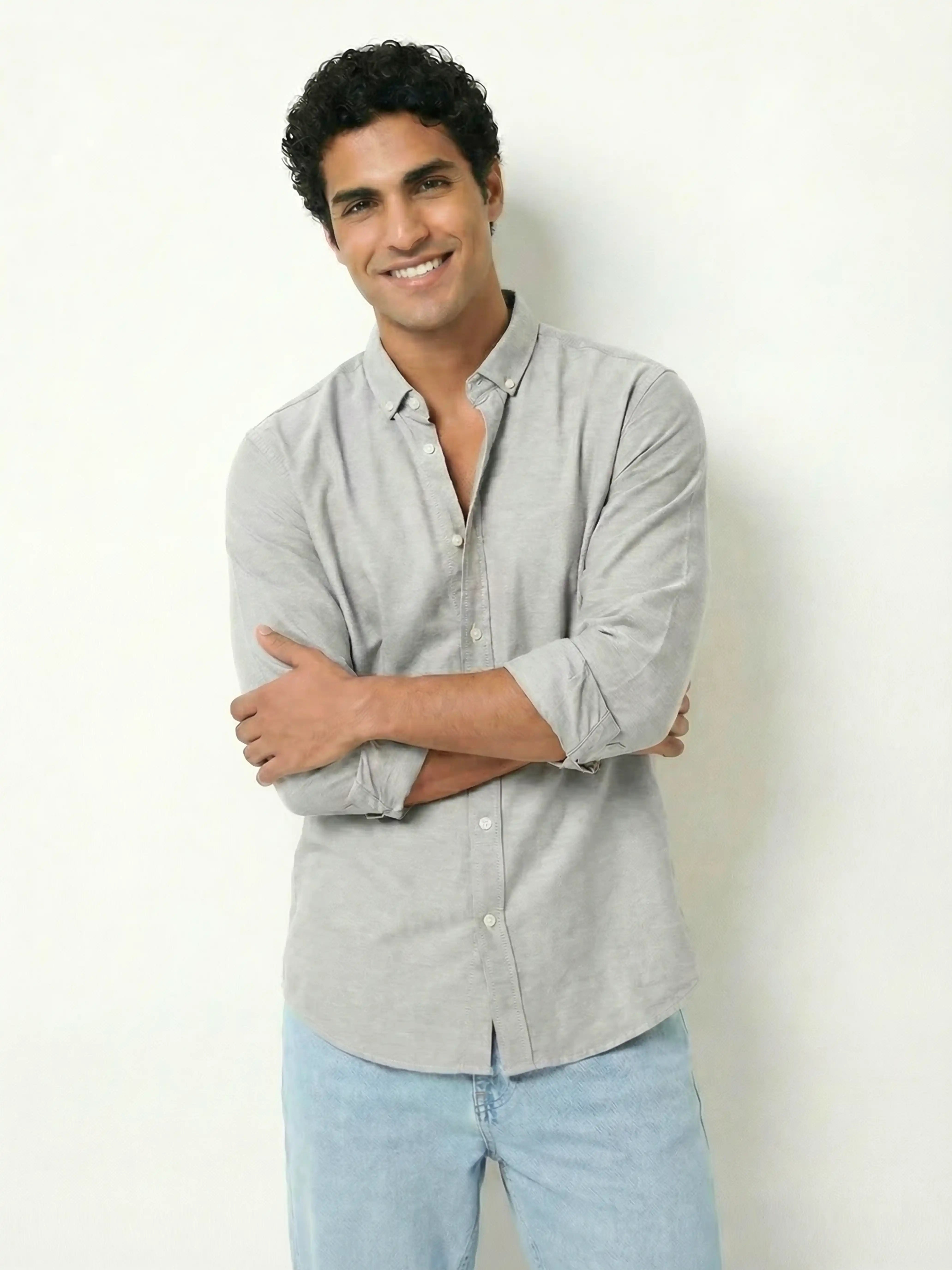 Oxford Shirt - Stone Grey
