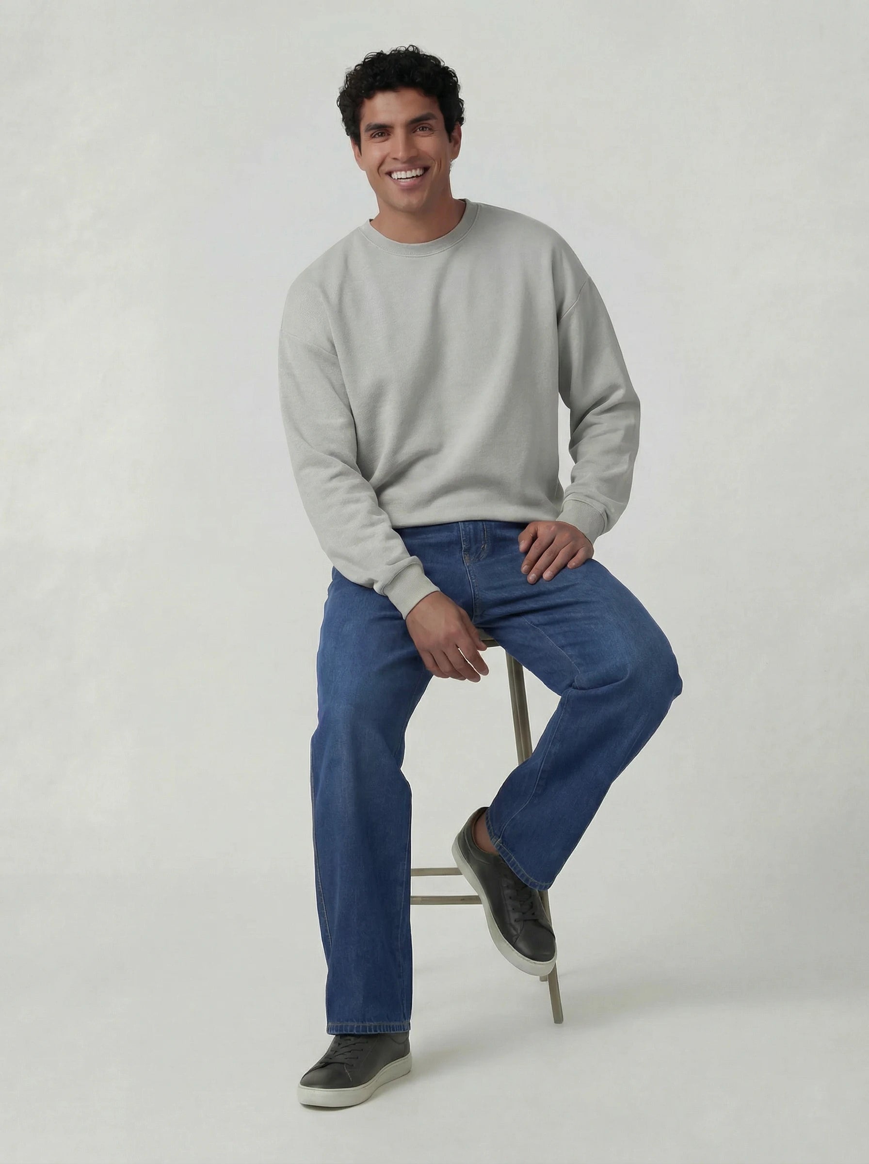 Wide Leg Jeans - Deep Blue