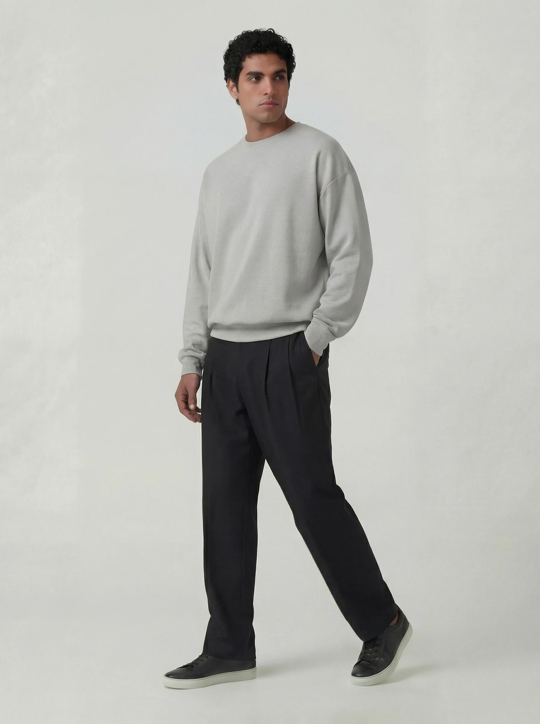 Old Money Wide Leg Trouser - Black